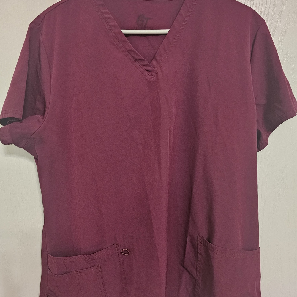Women's Burgundy V-Neck Top